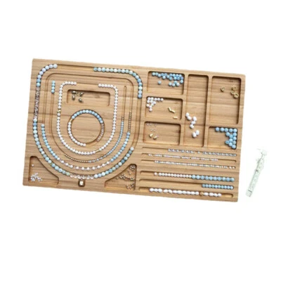 Wood Bead Design Board Tray for Bracelet Necklace Making Designer Storage Box - Image 1 of 4