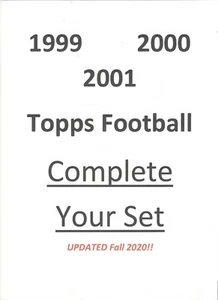 1999 2000 2001 Topps Fútbol COMPLETA TU SET ¡Elige 25 cartas Estrellas y RC! NRMT+ - Imagen 1 de 1