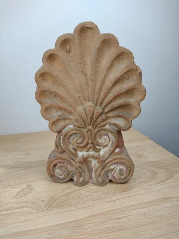 Greek Architectural Roof Tile Antefix Akrokeramo Rodakas Floral Greece Antique Cover