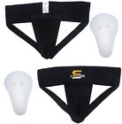 Groin Guard With Gel Cup Boxing MMA Protector Box Martial Arts Jock Straps Black