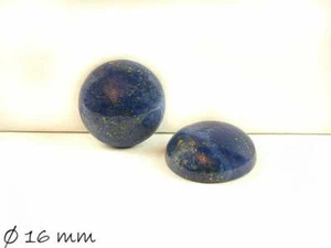 2 Stk. Lapislazuli Edelstein Cabochons zum Einkleben in Fassungen, Ø 16 mm - Bild 1 von 1
