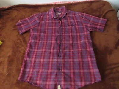 Редкая рубашка Bryan Herman x Altamont на пуговицах с коротким рукавом фиолетовая мужская большого размера - Изображение 1 из 4