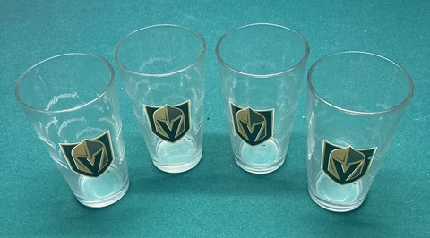 Vegas Golden Knights NHL Beer 12oz Pint Glasses (Complete Set of 4). Brand New! Cover