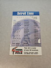 Ms20 Detroit Lions 1998 Nfl Football Magnet Schedule - Jet's Pizza
