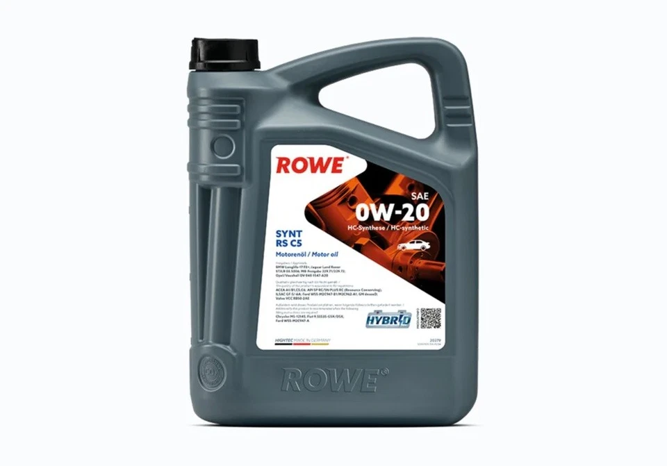 Aceite de motor 0W-20 5L para BMW Mercedes Jaguar Opel Ford ROWE HIGHTEC SYNT RS C5 Foto 1 de 1