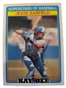 1987 Kay-Bee Superstars of Baseball Jesse Barfield #2 Toronto Blue Jays Card (N - Picture 1 of 2
