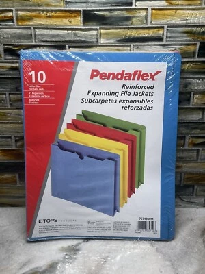 NEW Pendaflex Letter Size Expanding File Jackets Folders Assorted Color 10 Pack - Image 1 of 4