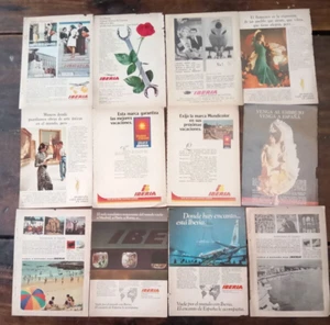 1960S VINTAGE RARE ORIGINAL Iberia SPAIN ARLINES LOT ARGENTINA ADVERTISINGS ADS - Bild 1 von 3