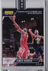 True 1/1 JAMES HARDEN 2017-18 Panini Instant Black #30 56 Points Houston Rockets