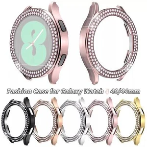 for Samsung Galaxy Watch 4 40mm 44mm Glass Screen Protector Diamond Case Cover - Picture 1 of 18