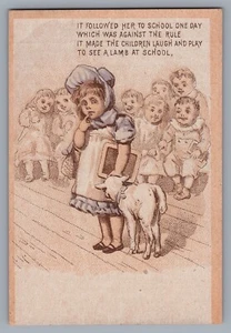 1800s New Haven CT Victorian Trade Card Mary Had Lamb Spring Mattress 9658 - Picture 1 of 2