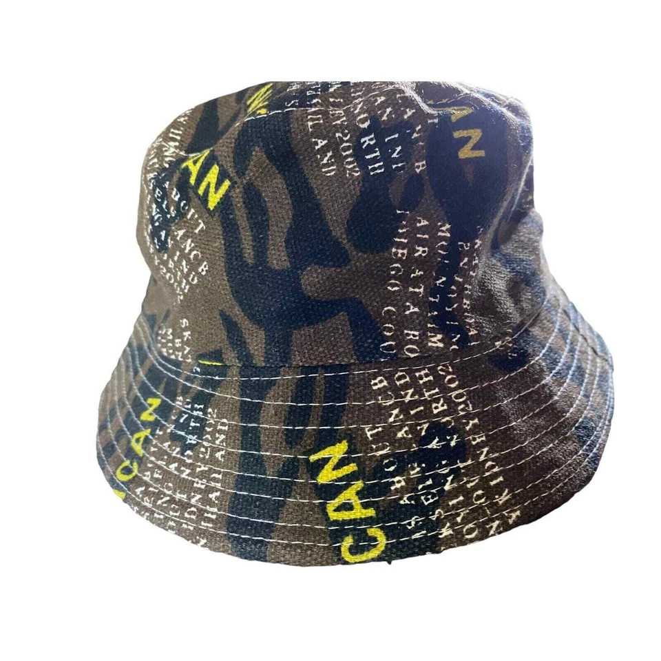 男孩夏季水桶帽棉假日海滩迷彩游戏印花趣味帽 — 第 1/4 张图片