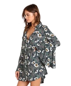 Vestido túnica verde estampado boho Free People para mujer talla mediana - Imagen 1 de 6
