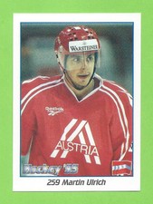 1995 Panini Hockey World Championship '95 #259 Martin Ulrich Austria