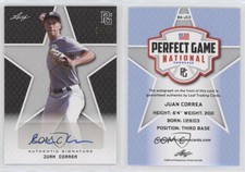 2020 Leaf Perfect Game National Showcase Black /50 Juan Correa #BA-JC3 Auto