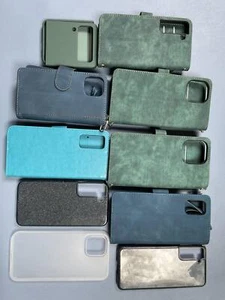 Zestaw 10 Niebiesko-Zielonych Etui na Telefony - Mix Marek oraz Modeli - Zdjęcie 1 z 3