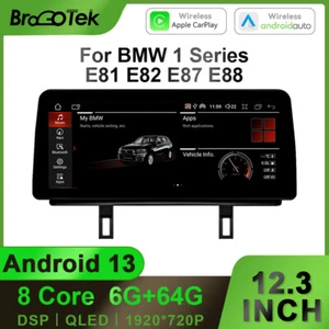 Autoradio estéreo para coche BMW 1er E81 E82 E87 E88 12,3" Android14 GPS Navi Carplay - Imagen 1 de 16