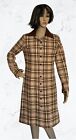 Vintage Plaid Print Button Front Tailored Gay Gibson Mod No Tie Dress 50’s