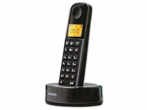 Philips DECT Telefon bezprzewodowy D1651B/01 - Automatyczna sekretarka - Czarny - Zdjęcie 1 z 1