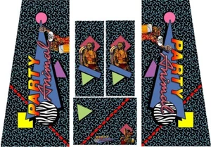 Bally Midway PARTY ANIMAL Máquina de Pinball Gabinete Personalizado Juego de Calcomanías - Imagen 1 de 1