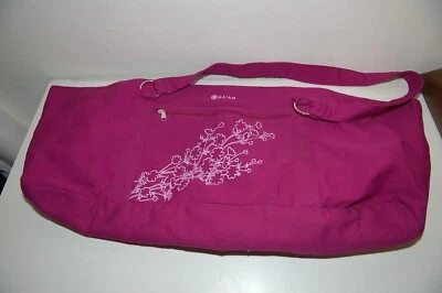 Gaiam йога пилатес коврик фиолетовый пурпурный 2 ремень карманы для переноски сумка с короткими ручками 25» - Изображение 1 из 2