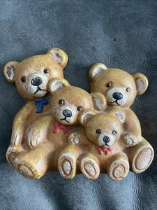 Vintage Cast Iron Teddy Bear Door Stop Figure - Picture 1 of 5
