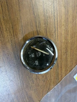 Manómetro de presión de aceite Triumph TR2 TR3 Jaeger Vintage 100 curvo X80516/2 #1 Foto 1 de 4