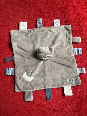 🇫🇷 Doudou Obaibi Okaidi Renard  Raton Laveur Papier Bruissant Tétine NEUF - Photo 1/4