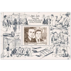 FEUILLET FRANCE N°F5539 ANNÉE 2021 75 ANS SALON PHILATELIQUE TIMBRES NEUFS** - Picture 1 of 2