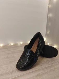 Clarks 6M Damen-Loafer Schlangenledermuster Leder klassisch bequem Mary Jane - Bild 1 von 7