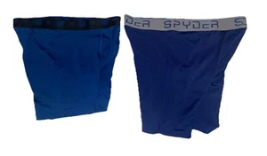 Lot of 2 Sz. Medium Navy Blue Boxer Briefs - New Balance, Spyder - Picture 1 of 5