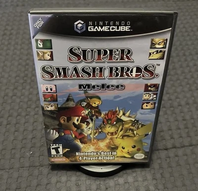Super Smash Bros Melee (Nintendo GameCube, 2001) Complete CIB Black Label - Image 1 of 4