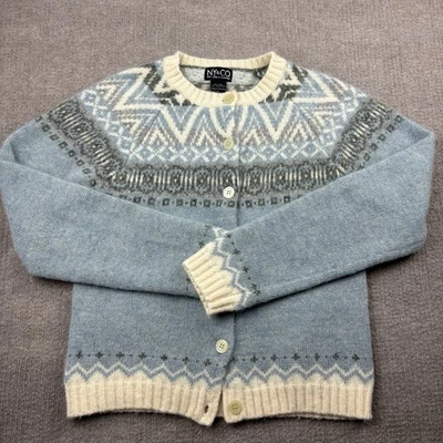 Cárdigan Suéter De Colección NY&Co New York & Co Talla Pequeña Fair Isle Mezcla de Lana Nórdico Foto 1 de 4