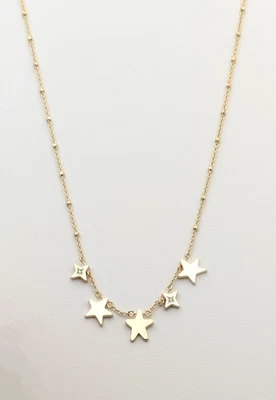 Collar de cadena satélite multi estrella ajustable enchapado en oro Kendra Scott con DB Foto 1 de 4
