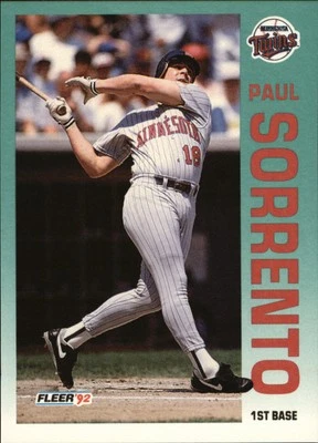 1992 Fleer #218 Paul Sorrento - Image 1 of 2