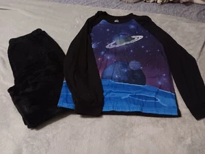 Boys 2 Piece Pant & Long Sleeve PJs Space Theme Size 14/16 Husky - Picture 1 of 4