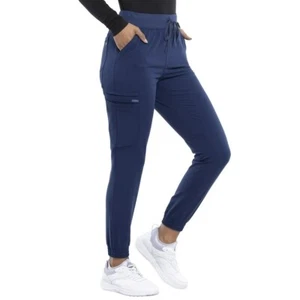 Cherokee Euphoria Womens Scrubs Large Petite Pants Mid Rise Jogger CK260A 25.5” - Picture 1 of 11