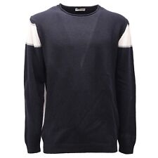 9586AF maglione uomo HOMME COUTURE DANIELE ALESSANDRINI blue wool sweater men