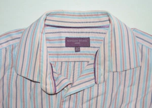 Westwood & Parkes London pink and blue stripe shirt 17 1/2 - Picture 1 of 4