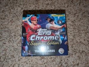 2019 Topps Chrome Sapphire Edition Hobby Box MLB Baseball Factory SIGILLATO - Foto 1 di 5