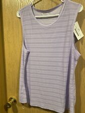 ZYIA ACTIVE  Lavender Luxe Muscle Perforated Tank Women’s Size 2XL  14-16 New