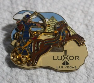 Rare Egypt two-wheeled Chariot Warrior Pharaoh LUXON Las Vegas Pin - Picture 1 of 6