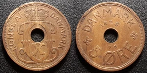 Dinamarca - Christian X-5 øre 1928 Bonito Calidad! Km#828.2 - Picture 1 of 1