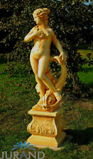 Statue Gold Colour Stone Base For Sculptures Figures Garden Decoration Woman New