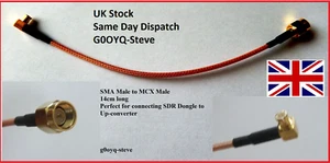 MCX Stecker auf SMA Stecker Zopf für SDR Dongle auf Up Konverter RTL2832 HD-SDR - Bild 1 von 2