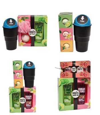 DIVAS WORLD Obstbadesammlung Badebombe, Puff Loofah, Badewanne Einweichen Körperbutter & mehr