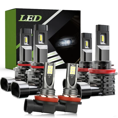 For Subaru XV Crosstrek 2015-2020 6x LED Headlight Bulbs High Low Beam Fog Light - Image 1 of 4