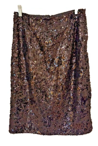 Alex Evenings Black Sequin skirt Sz S Formal Stretchy Evening Wedding Guest - Picture 1 of 5