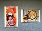 Walter Keane Postcards (2), “At The fair” and “Lion And Child”