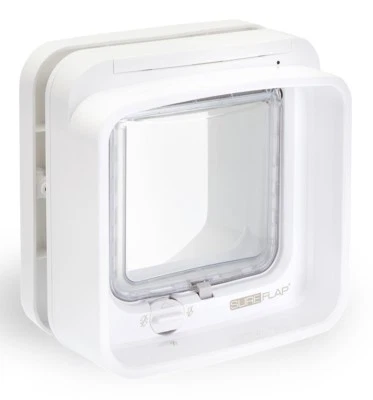 Sureflap Dual Scan Microchip Cat Flap White Selective Entry & Exit - 2021 Model - Image 1 of 4
